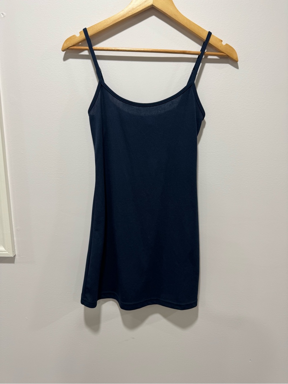 Favori Navy Slip Dress Layering Cami Midi Dress Size 36 Size 6 to 8 Size Small